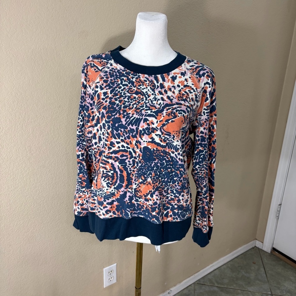 Mother Denim Womens Tigers Prints sweatshirt Sz M - Picture 2 of 13